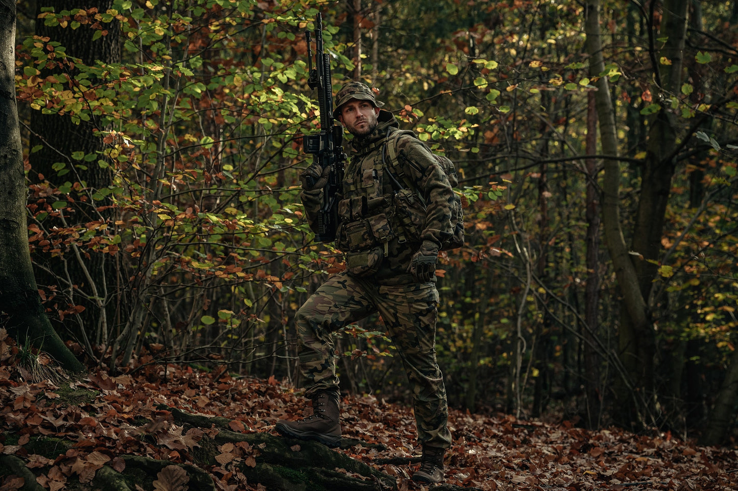 Spodnie mundurowe Helikon SFU Next Mk2 Pants PolyCotton Rip-Stop - wz.93 Pantera PL Woodland