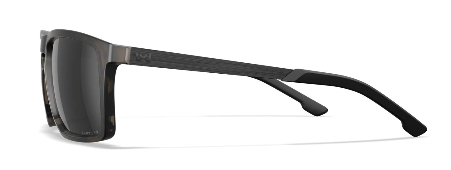 Okulary taktyczne Wiley X Axe - Captivate Polarized Black Mirror/Matte Tortoise Brown
