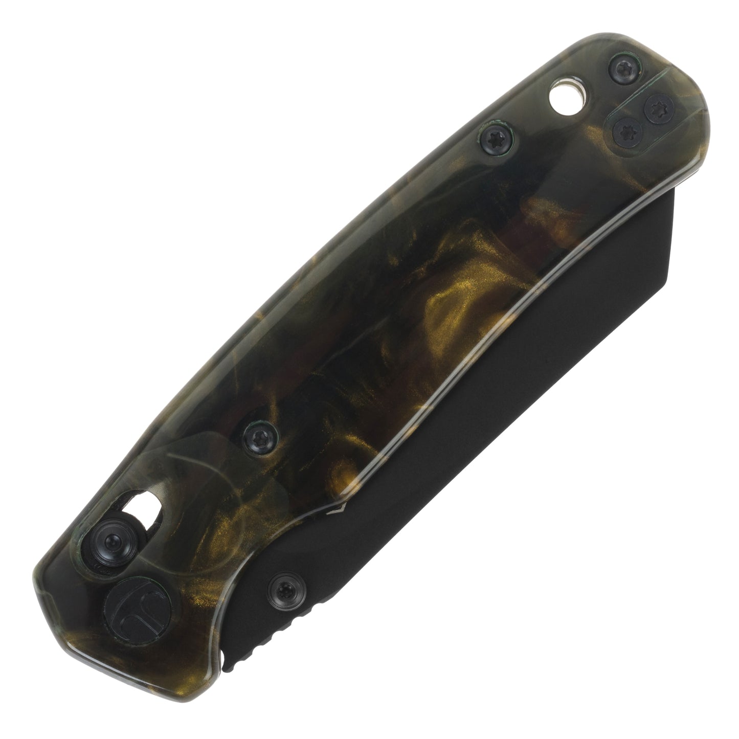 Nóż składany Bestechman Cicada's Wing - Dark Gold Patterned Resin