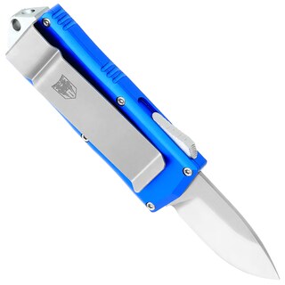Nóż sprężynowy CobraTec OTF Money Clip Drop-point - Blue