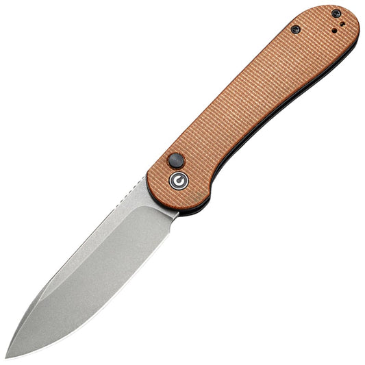 Nóż składany Civivi Elementum Button Lock - Brown Micarta
