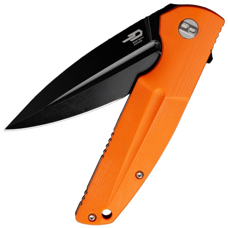 Nóż składany Bestech Knives Fin Black Stonewash - Orange