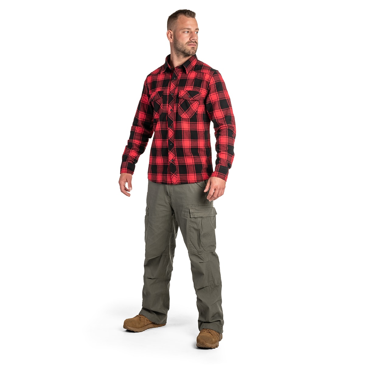Koszula Brandit Check Shirt - Red/Black