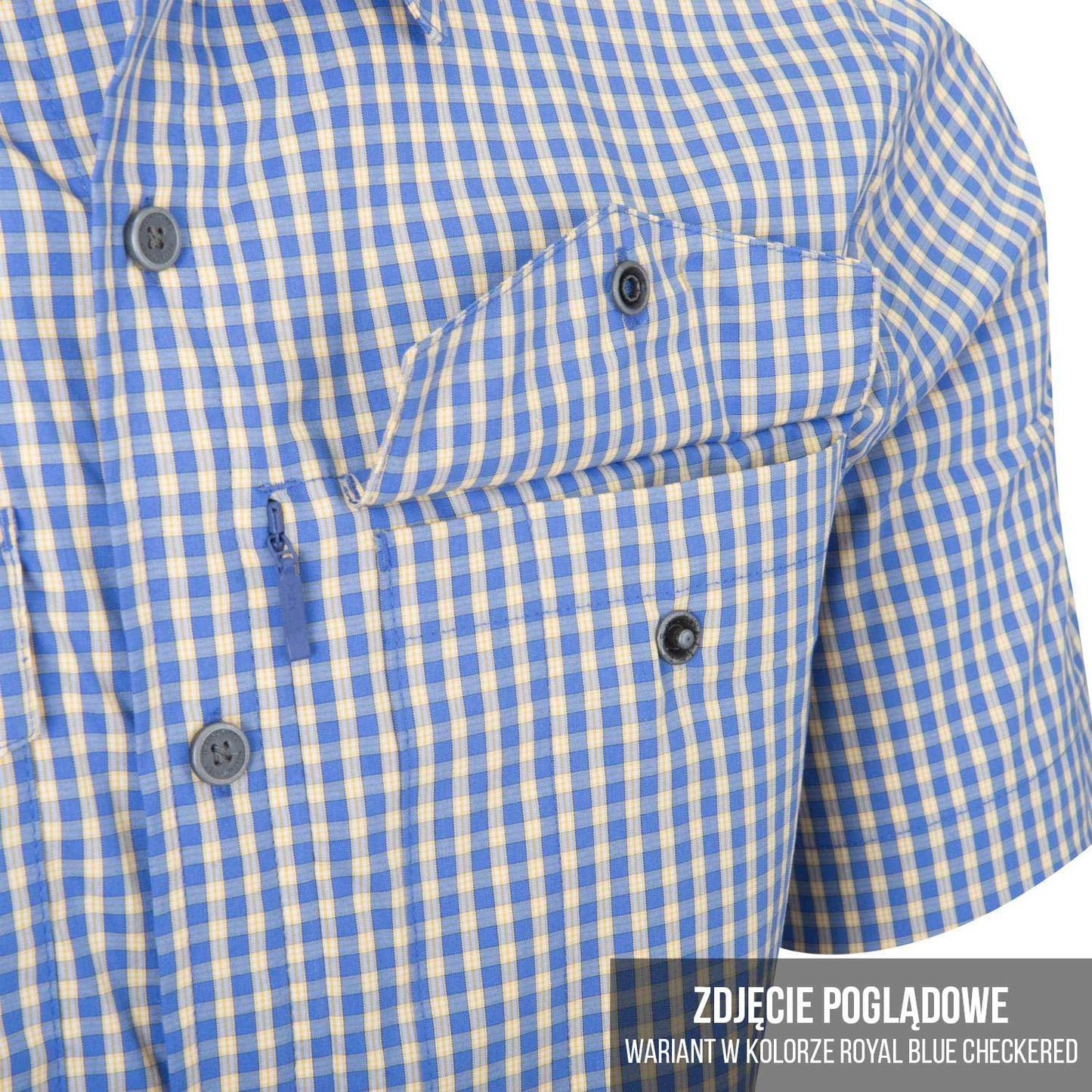Koszula Helikon Covert Concealed Carry Short Sleeve - Dirt Red Checkered