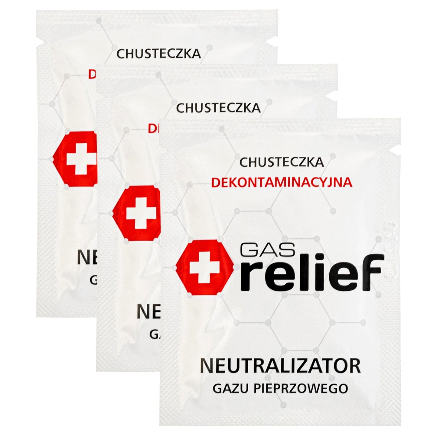 Chusteczka neutralizująca gaz pieprzowy Gas Relief - 3 szt.