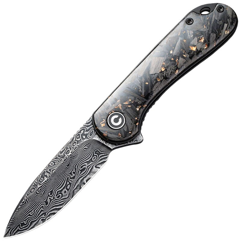 Nóż składany Civivi Elementum Damast Resin - Black/Cooper