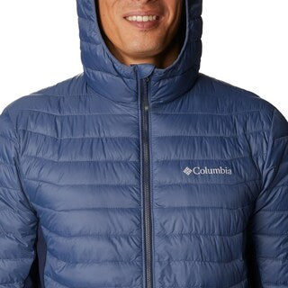 Kurtka Columbia Powder Pass Hooded Hybrid Down Jacket - Dark Mountain/Collegiate Navy