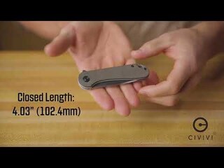 Nóż składany Civivi D2 Elementum Flipper C907A-1 - Black Stonewashed/Burgundy G10