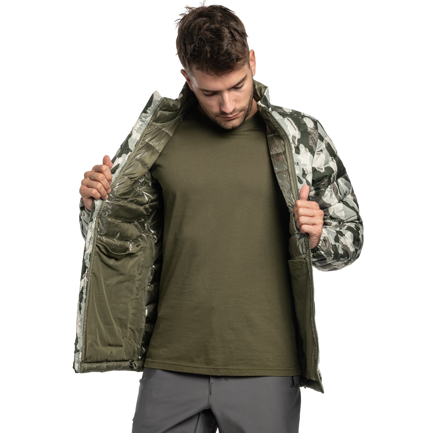 Kurtka Columbia Powder Lite II Printed - Stone Green Treebark Print