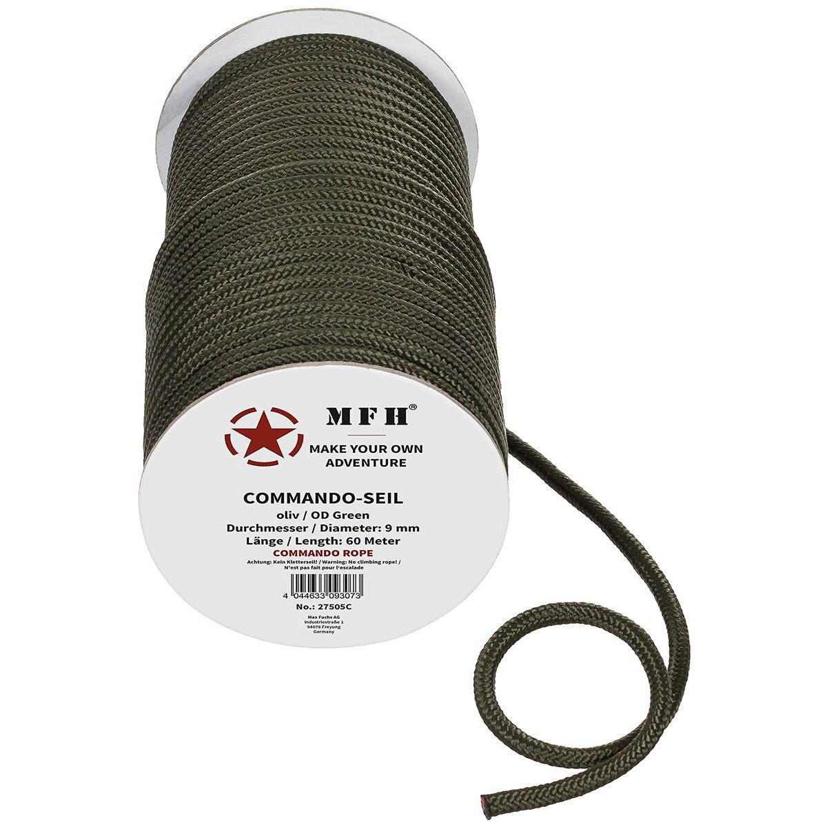 Linka MFH 9 mm x 60 m - OD Green