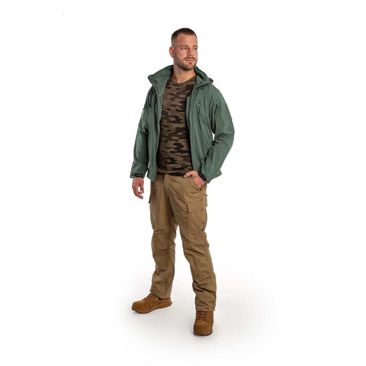 Kurtka Helikon Trooper StormStretch Softshell - Alpha Green