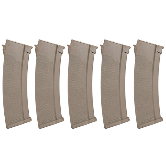 Zestaw 5 magazynków ASG Specna Arms Mid-cap S-Mag do serii J - Tan