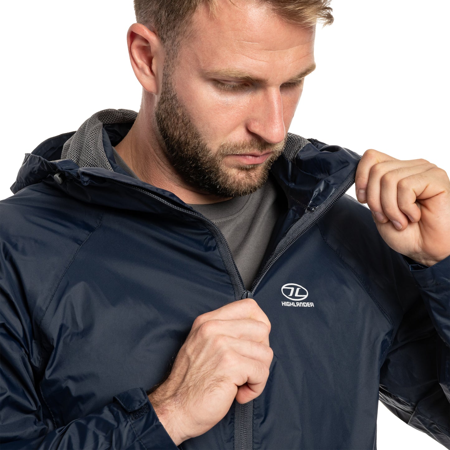 Kurtka Highlander Outdoor Stow & Go Pack Away - Navy Blue