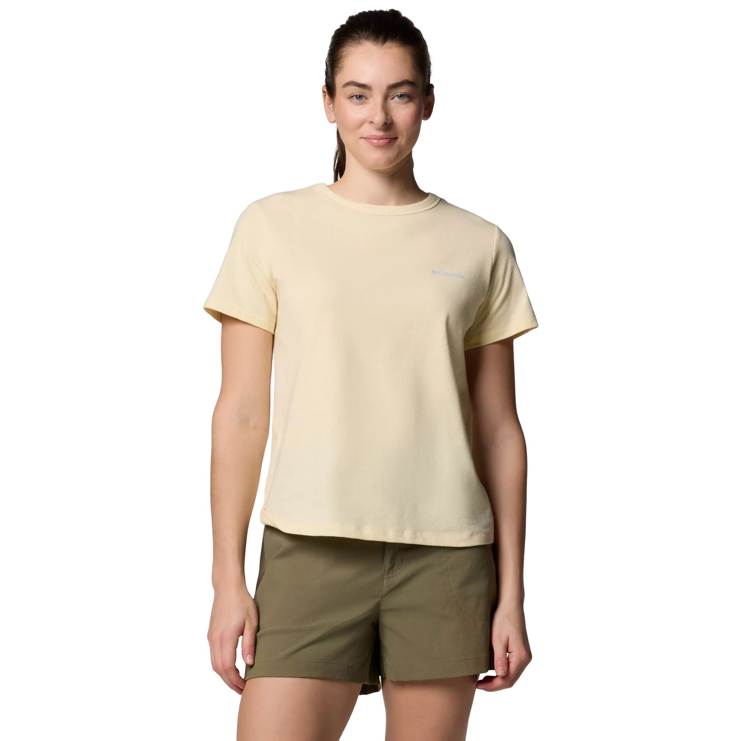 Koszulka T-shirt damska Columbia Sun Trek Short Sleeve II - Lemon Wash