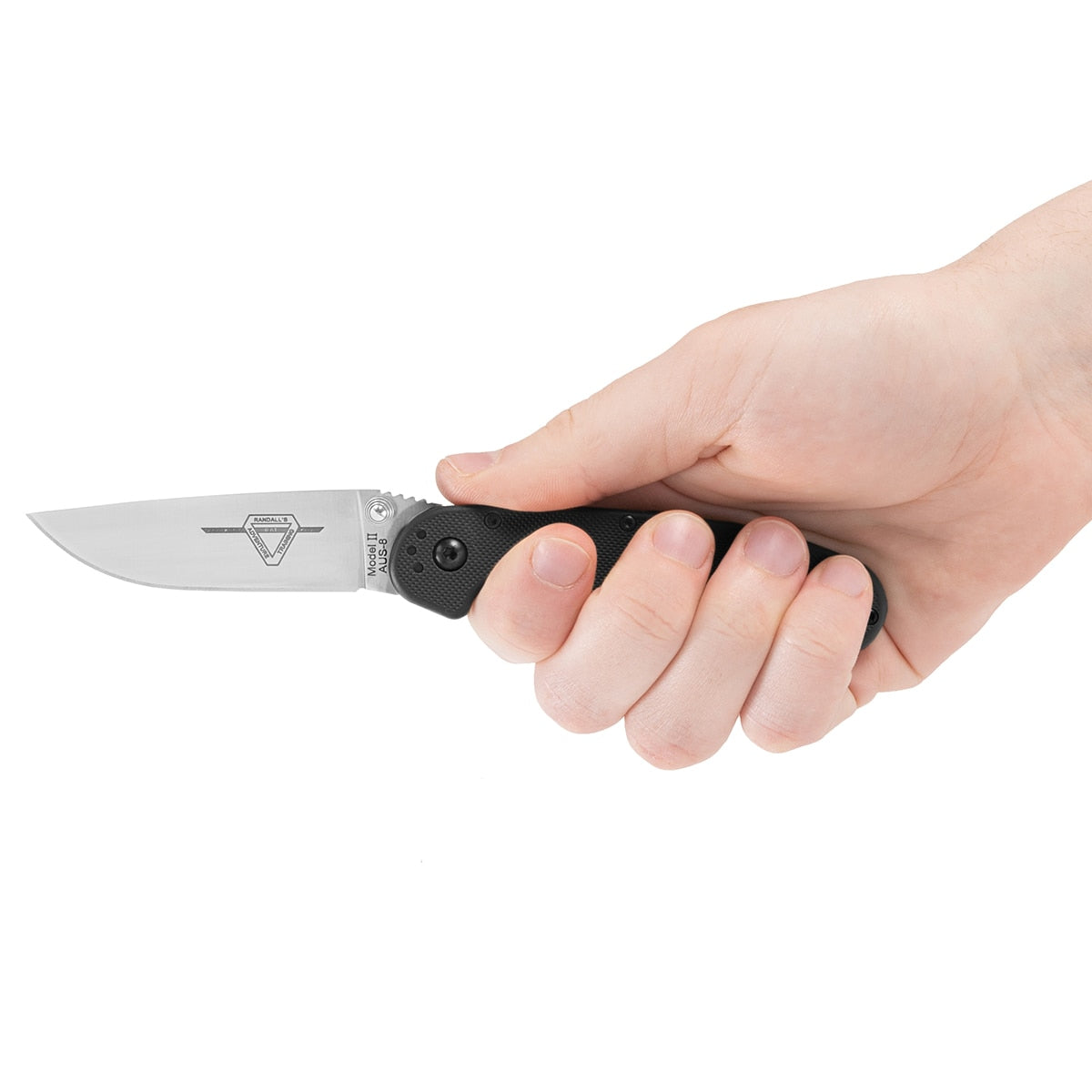 Nóż składany Ontario Rat-2 Folder AUS-8 - Silver Plain/Black Handle