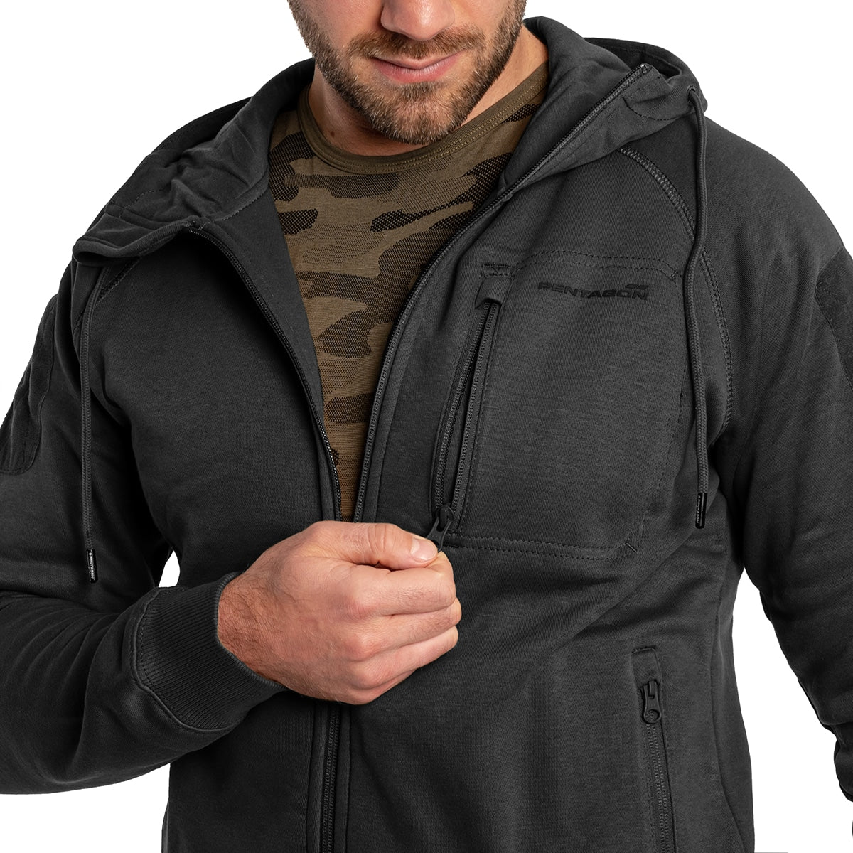 Bluza Pentagon Leonidas 2.0 Tactical Hoodie - Black