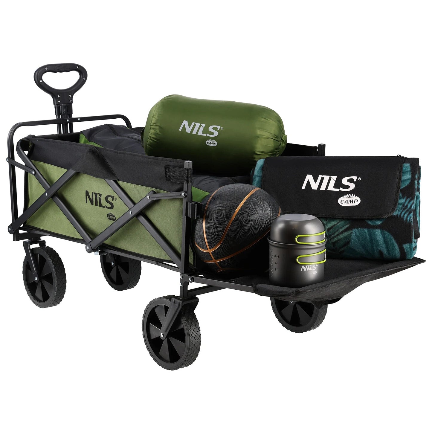 Wózek transportowy Nils Camp NC2602 150L - Zielony