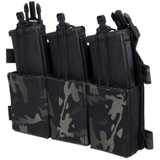 Potrójna ładownica Primal Gear elastyczna na magazynki karabinowe - MultiCam Black