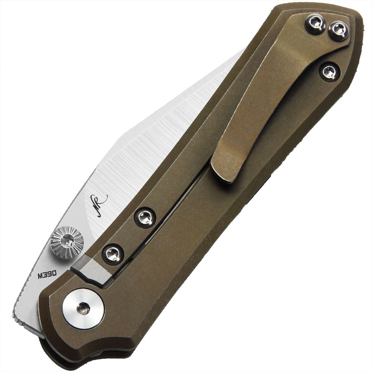 Nóż składany Bestech Knives Icarus - Silver Blade / Brown Titanium