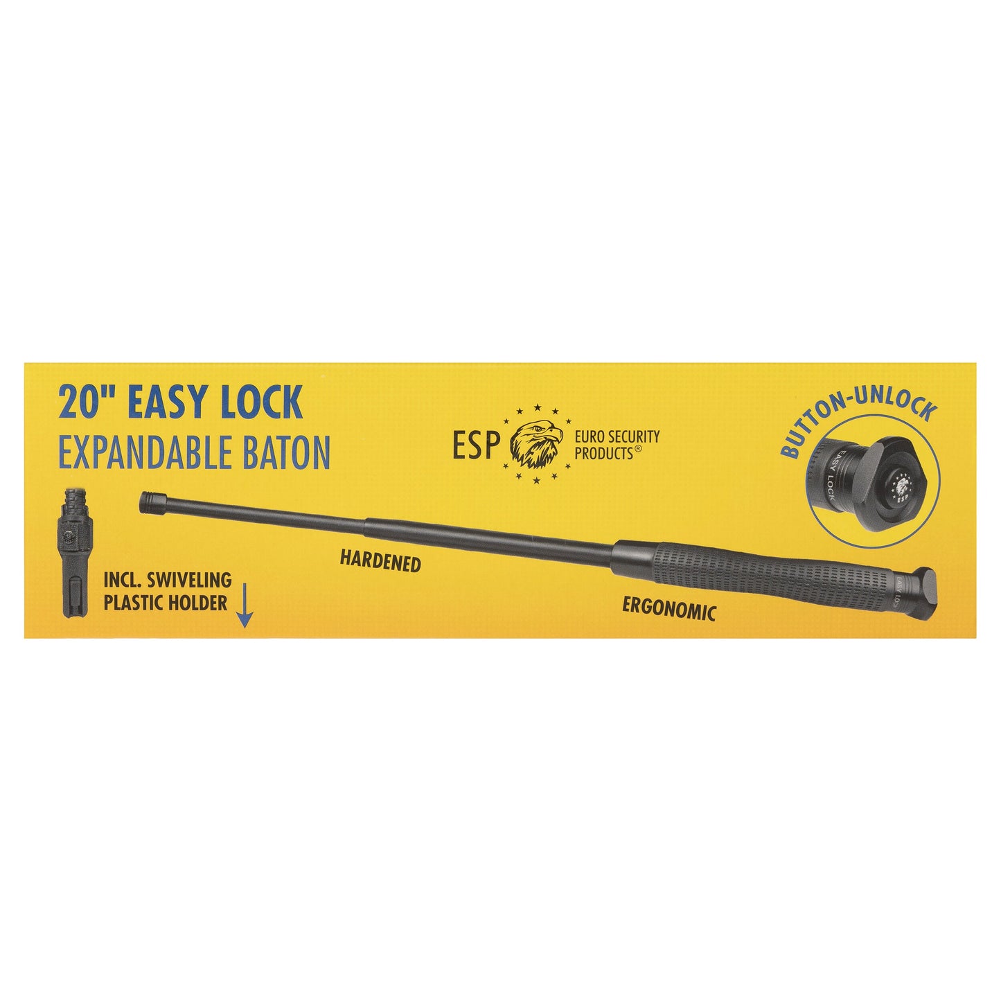Pałka teleskopowa ESP Easy Lock Button Triangle End Ergonomic hartowana 20" - Desert
