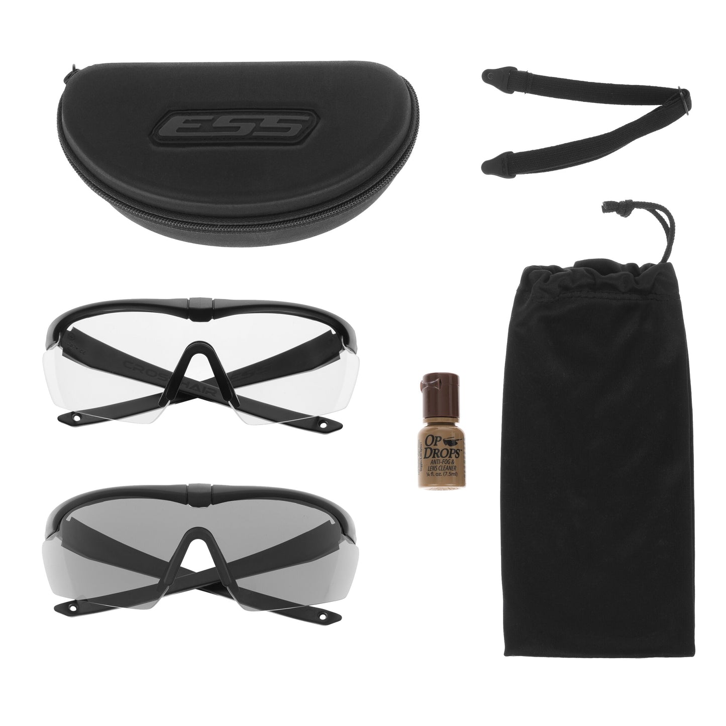 Okulary taktyczne ESS Crosshair 2x Clear/Smoke Gray