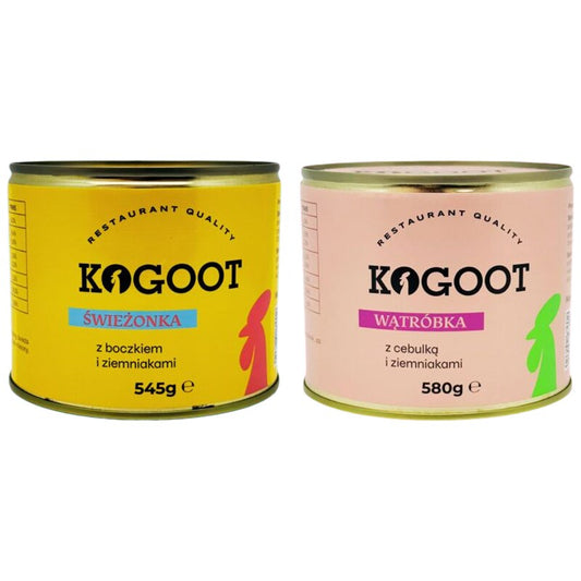 Żywność konserwowana Kogoot - Świeżonka 545 g, Wątróbka 580 g