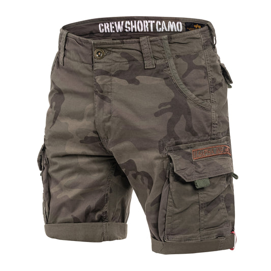 Szorty Alpha Industries Crew Short - Dark Olive Camo