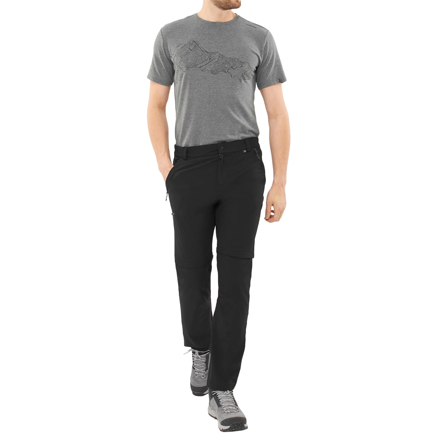 Spodnie trekkingowe 2w1 Viking Rocklyn - Black