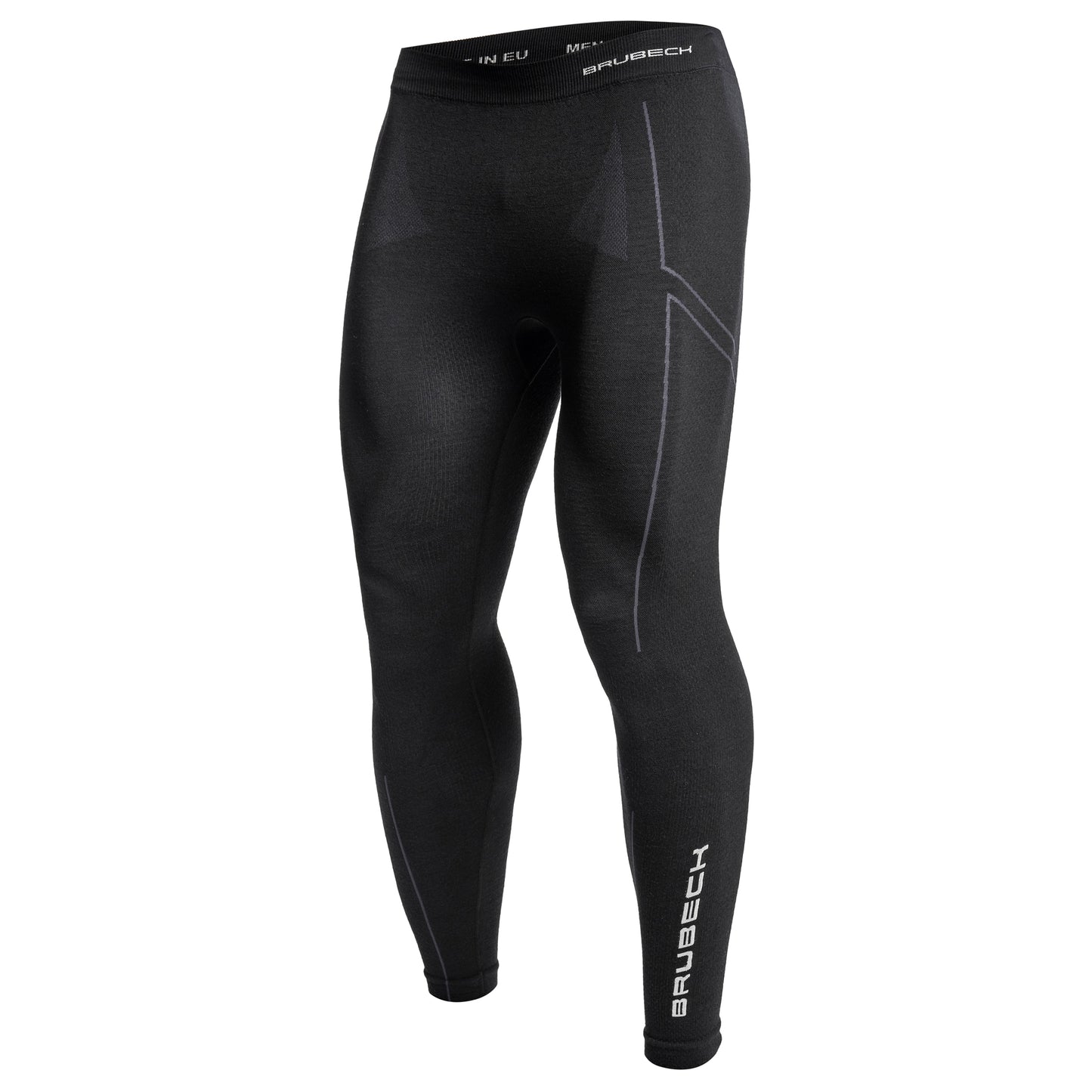Legginsy termoaktywne męskie Brubeck Extreme Wool - Czarne