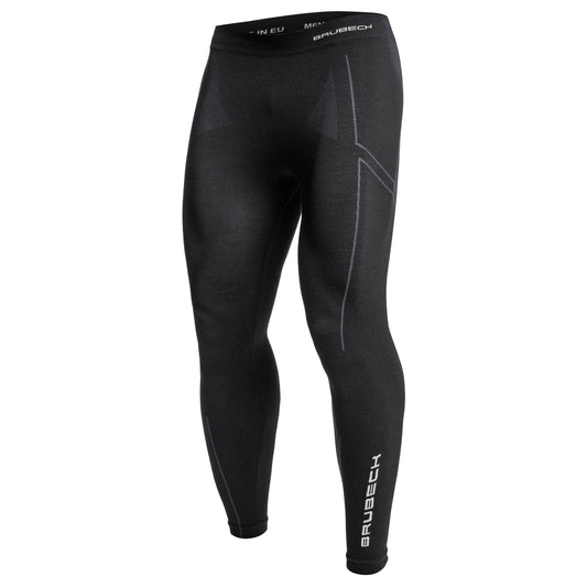 Legginsy termoaktywne męskie Brubeck Extreme Wool - Czarne