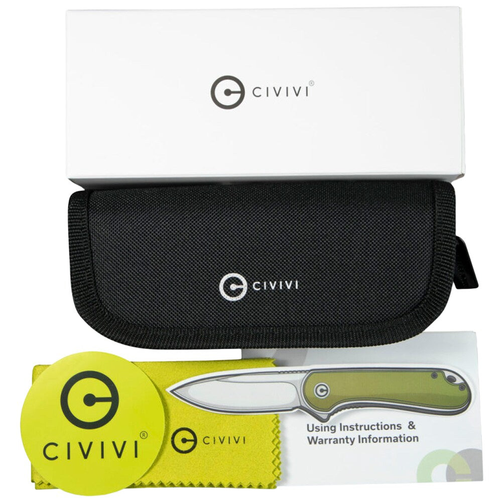 Nóż składany Civivi Elementum Button Lock - All Black G10