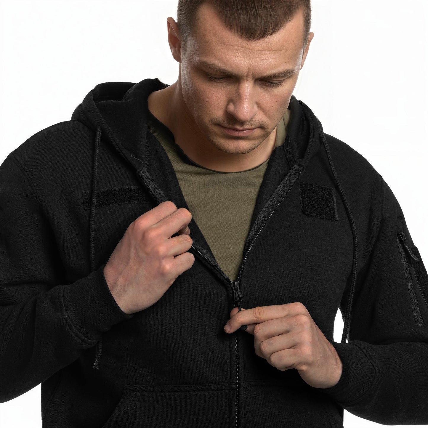 Bluza Mil-Tec Tactical Hoodie Zipper Black