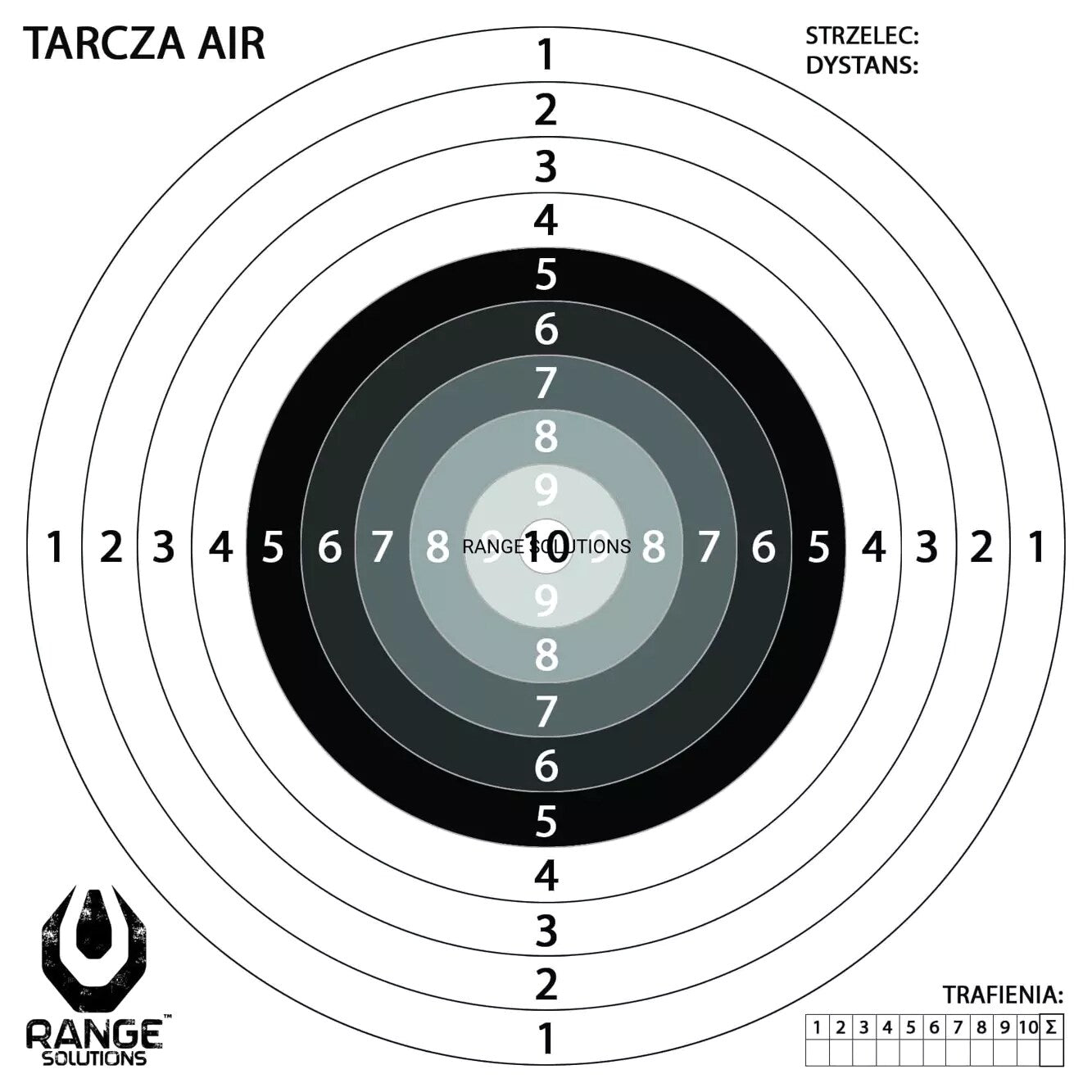 Tarcze strzeleckie Range Solutions AIR - 500 szt.