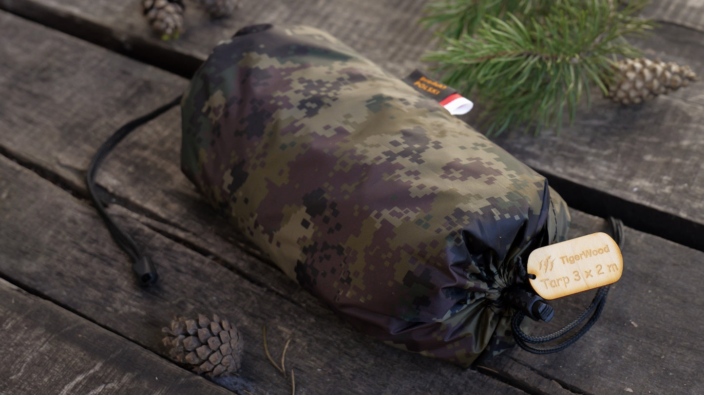Płachta biwakowa TigerWood Tarp T2 3 x 2 m - Camo