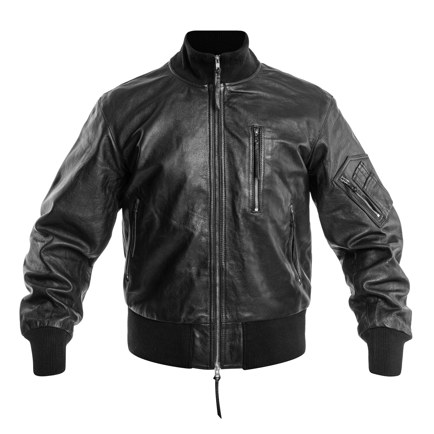 Kurtka skórzana Mil-Tec BW German Leather Flight Jacket - Black