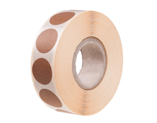 Zaklejki samoprzylepne do tarcz - brązowe 20 mm