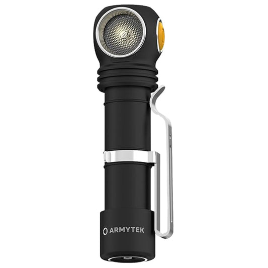 Latarka czołowa i kątowa Armytek Wizard C2 Pro Nichia Magnet USB Yellow PCB - 1600 lumenów