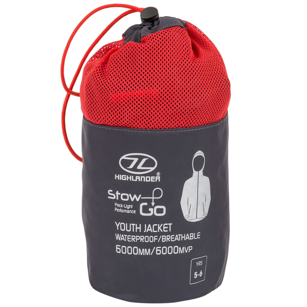 Kurtka dziecięca Highlander Outdoor Stow & Go Waterproof - Charcoal