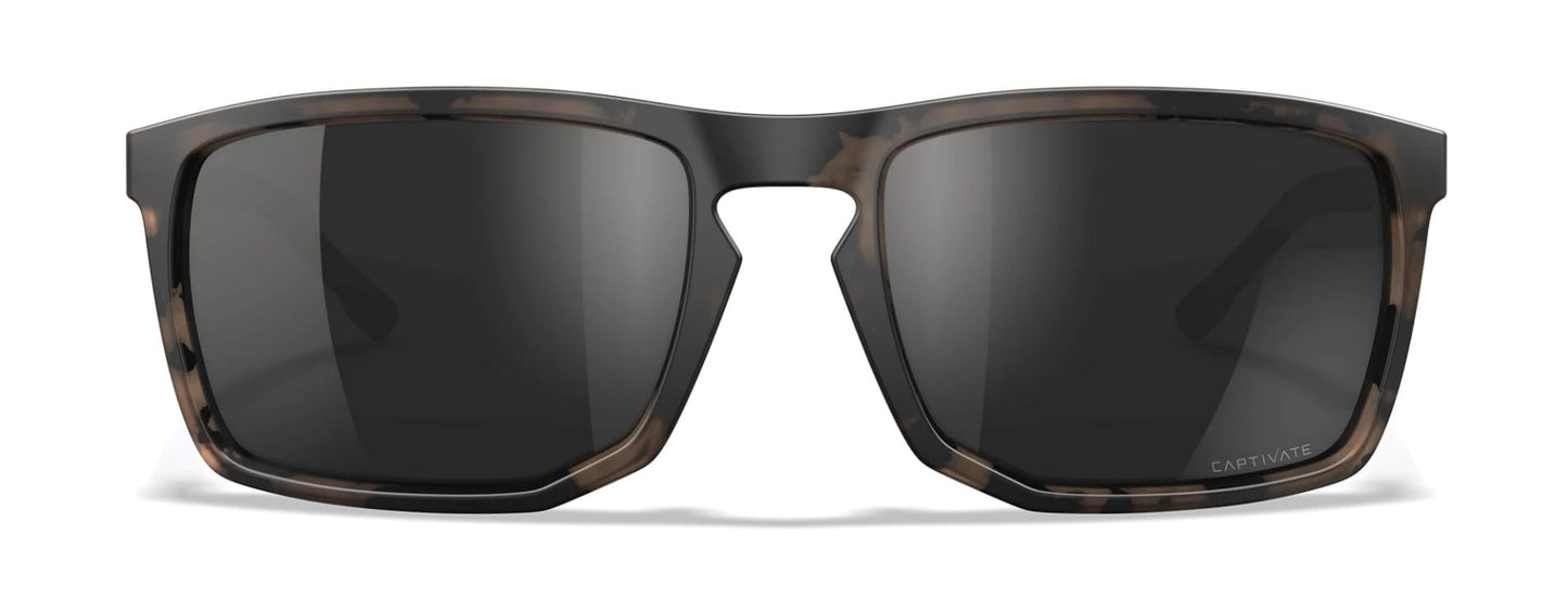 Okulary taktyczne Wiley X Axe - Captivate Polarized Black Mirror/Matte Tortoise Brown