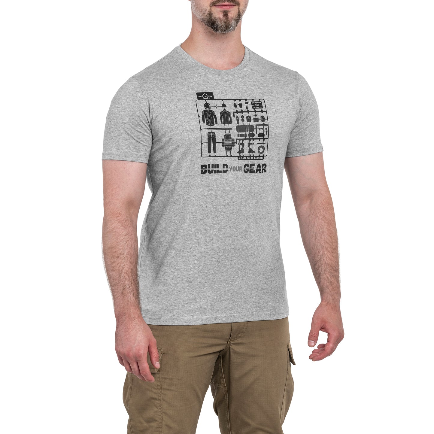 Koszulka T-Shirt Pentagon Ageron "Build Your Gear" - Grey