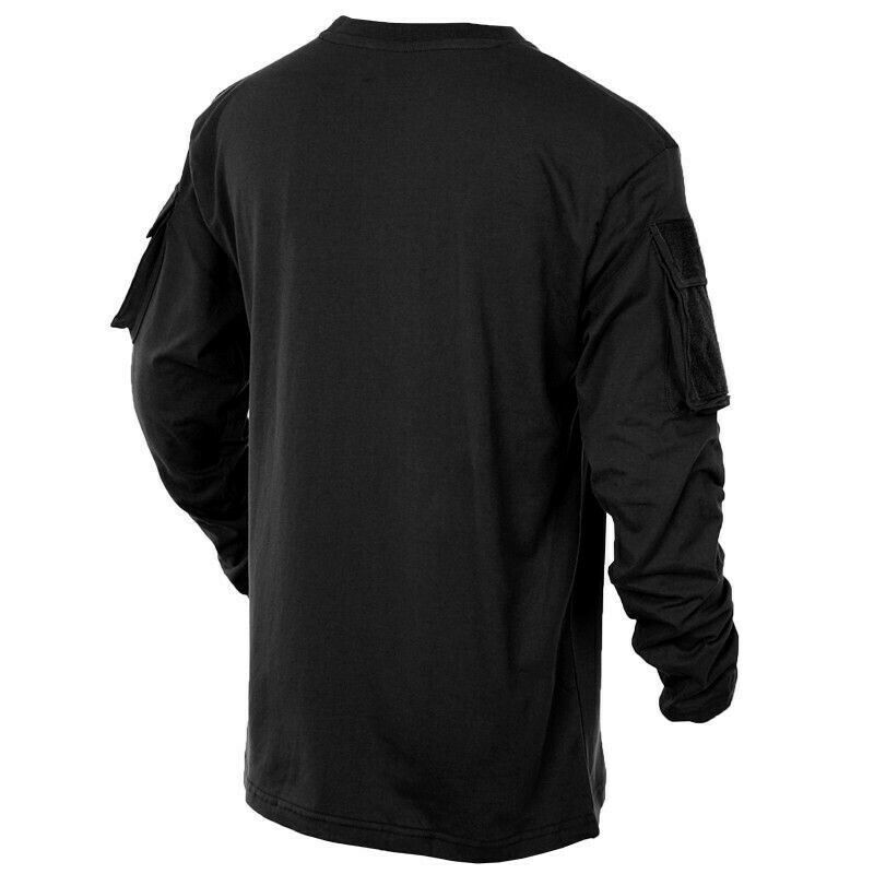Koszulka MFH Long Sleeve z kieszeniami - Black