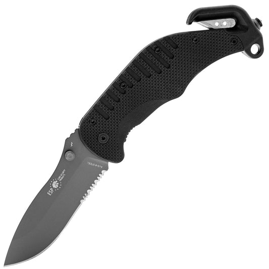 Nóż składany ratowniczy ESP RK-01-S Rescue Knife - Black