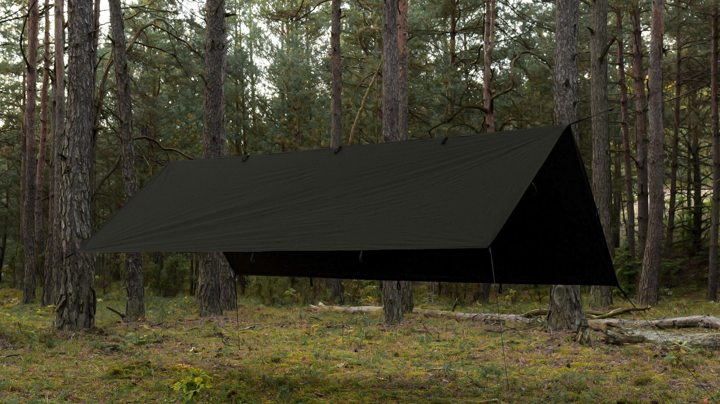 Płachta biwakowa TigerWood Tarp T2 3 x 2 m - Dark Khaki