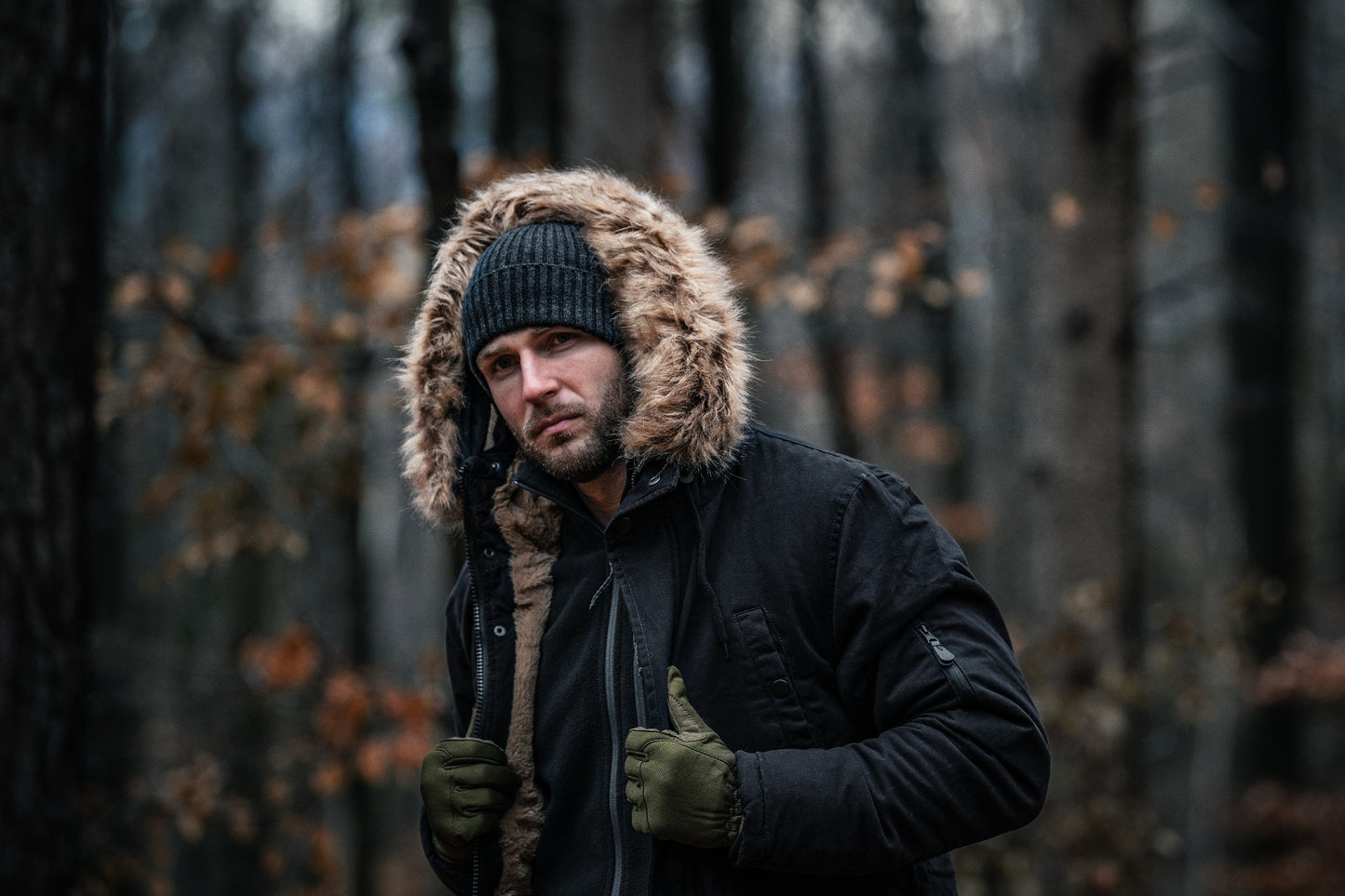 Kurtka Military Wear Fish Tail Parka - Black