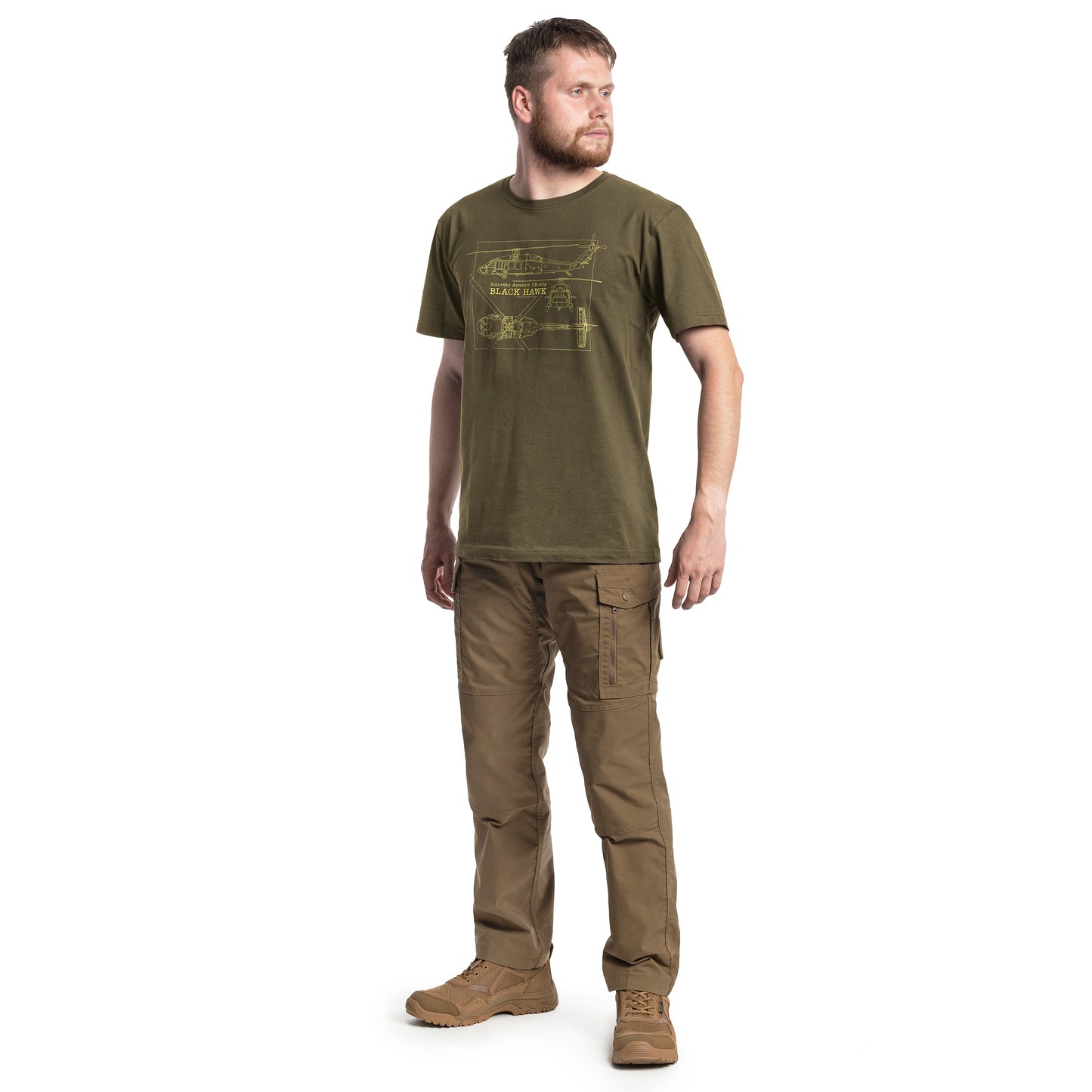 Koszulka T-shirt UH-60A Black Hawk - Olive