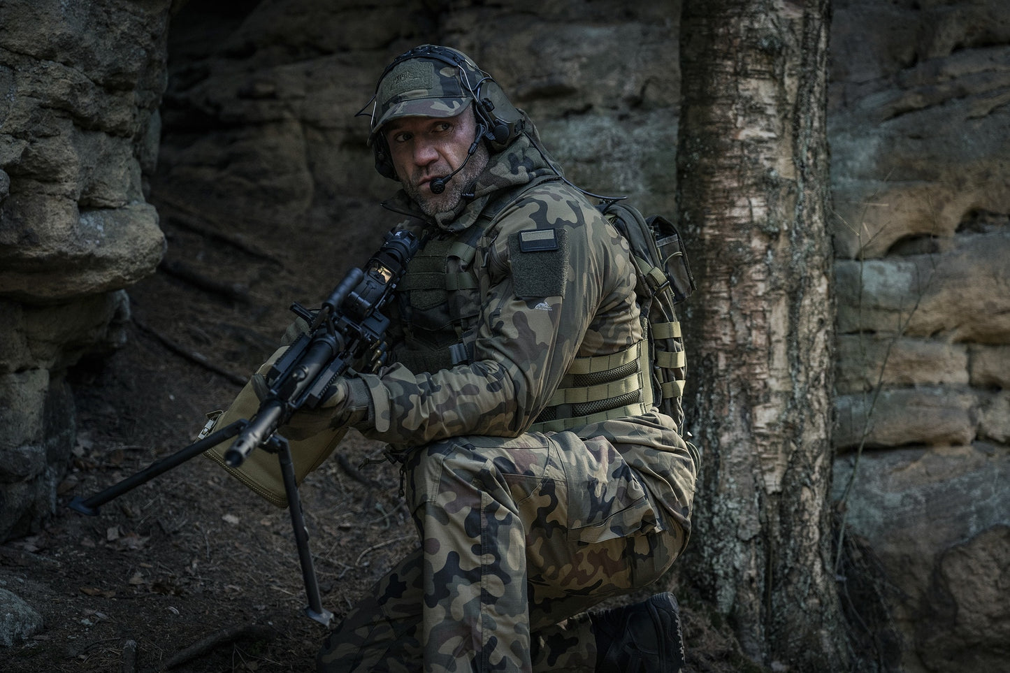 Kurtka Helikon Trooper StormStretch Softshell MK2 - wz.93 Pantera PL Woodland