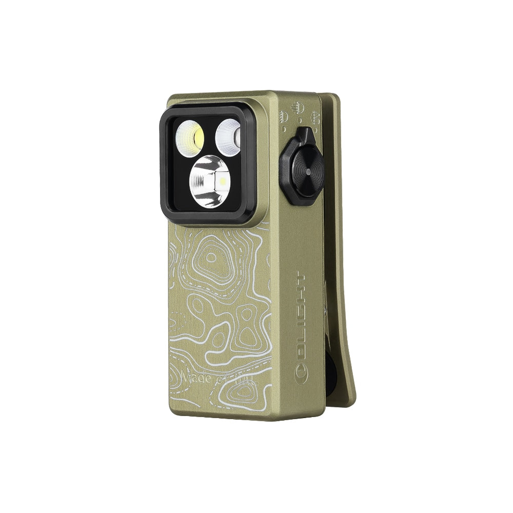 Latarka akumulatorowa Olight Oclip Ultra Olive Topo - 530 lumenów