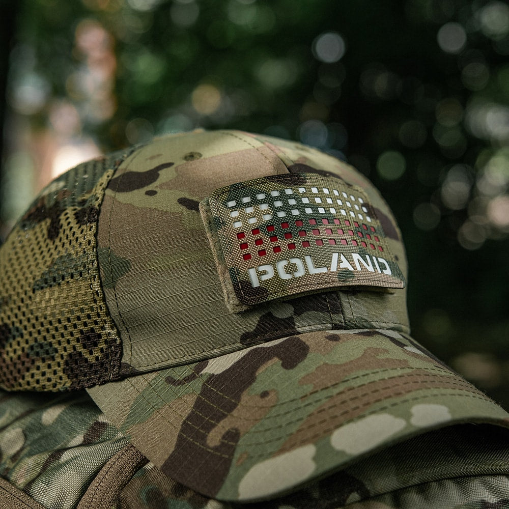 Naszywka M-Tac Flaga Poland Laser Cut - Multicam White/Red