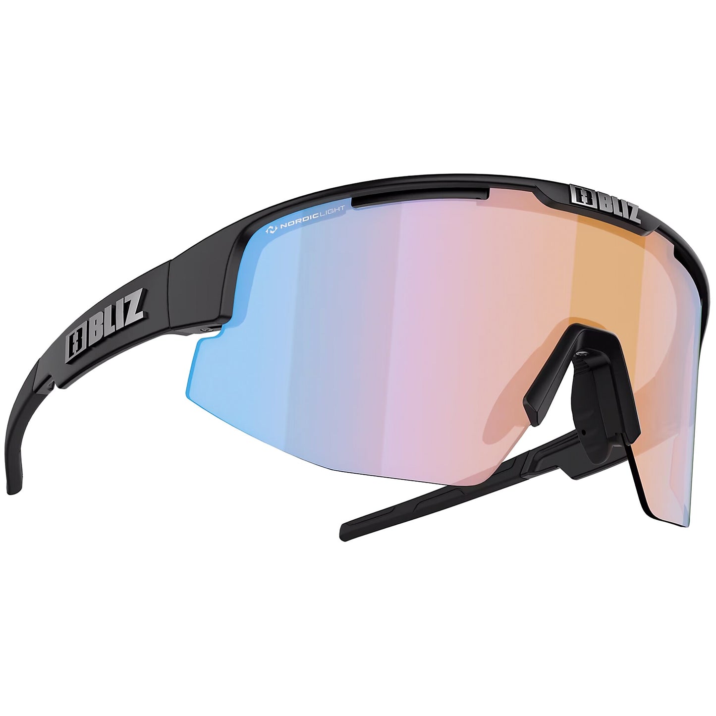 Okulary przeciwsłoneczne Bliz Matrix Small Nano Optics - Black/Coral Orange Blue