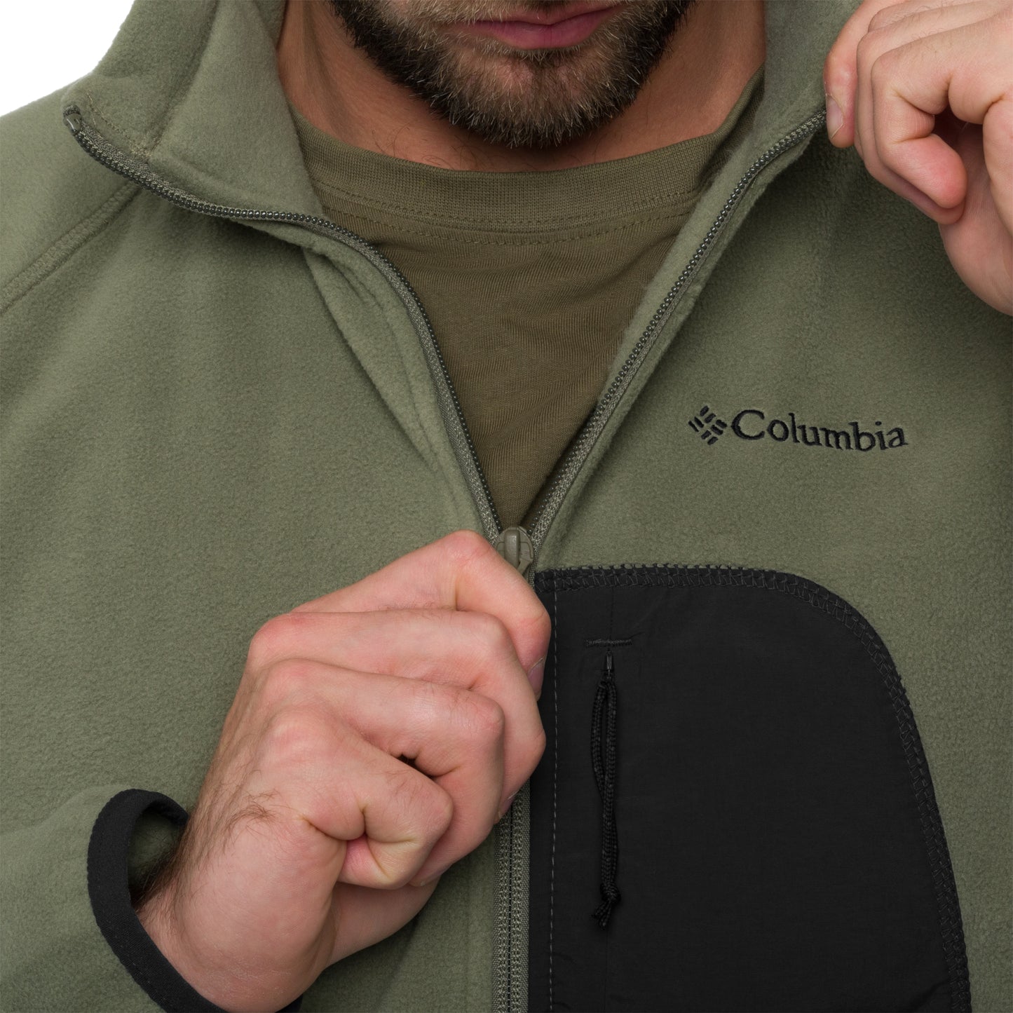 Polar Columbia Rapid Expedition II Full Zip Fleece - Stone Green/Shark